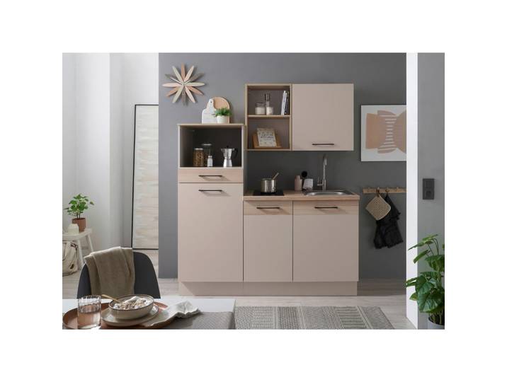 P & B Küchenleerblock Marlon, Eiche, Kaschmir, 1 Schublade(n) Schubladen, nur wie online abgebildet bestellbar, 165 cm, höhenverstellbare Füße, Küchen, Küchenzeilen & Küchenblöcke, Küchenzeilen ohne Geräte