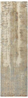 Alora Decor Radiant Beige, Ivory, and Grey Abstract Wool Blend Rug