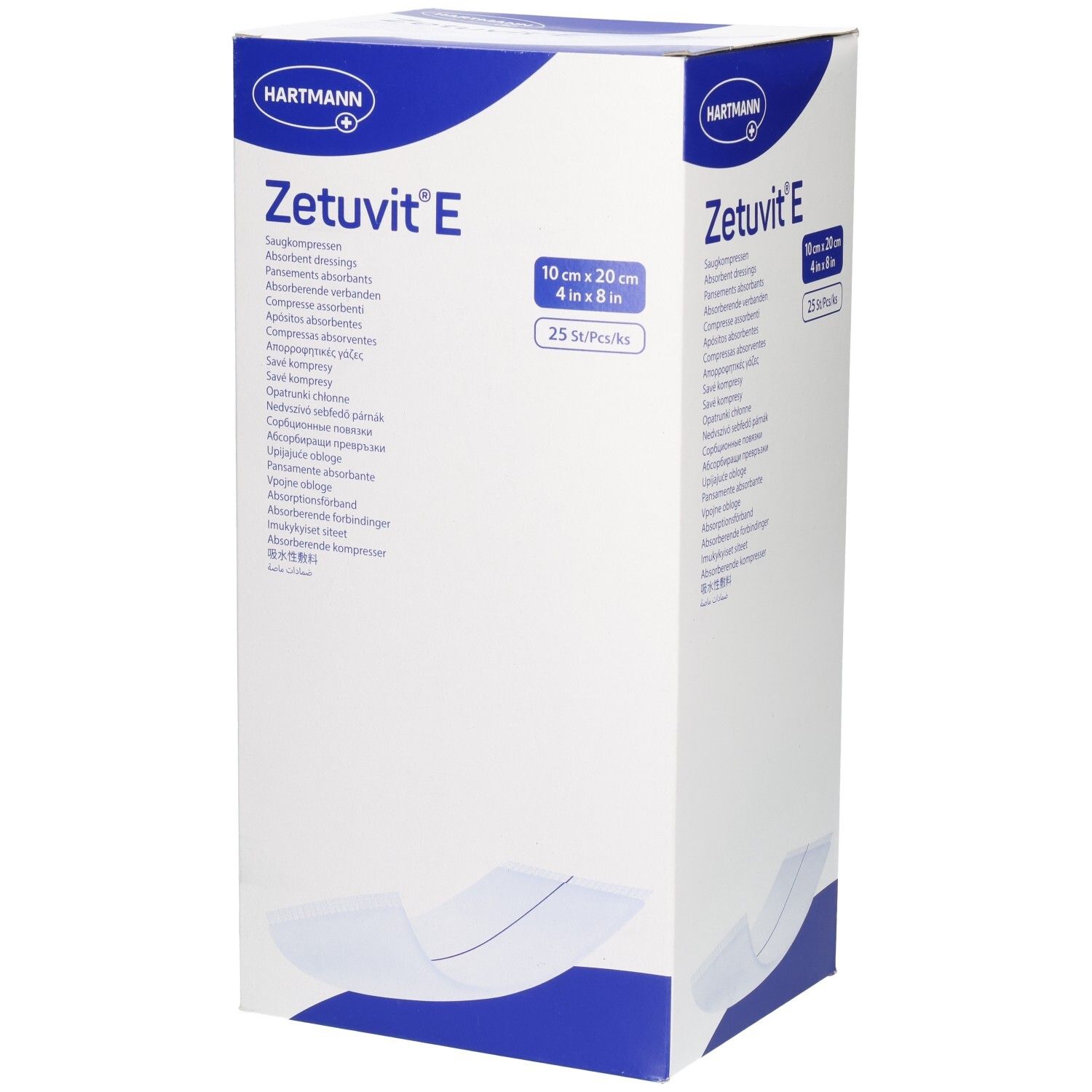 Zetuvit E Saugkompressen steril 10x20 cm 25 St Kompressen