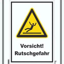 HB-Druck Vorsicht Rutschgefahr Aufkleber A0 (841x1189mm)