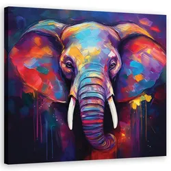 WANDBILD elefant tiere pop art
