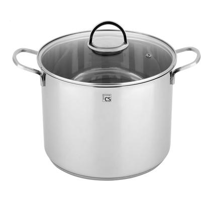 Gemüsetopf CS KOCH-SYSTEME "Trier", silber (edelstahlfarben), H:24cm Ø:24cm, Töpfe, Gemüsetopf, Induktion
