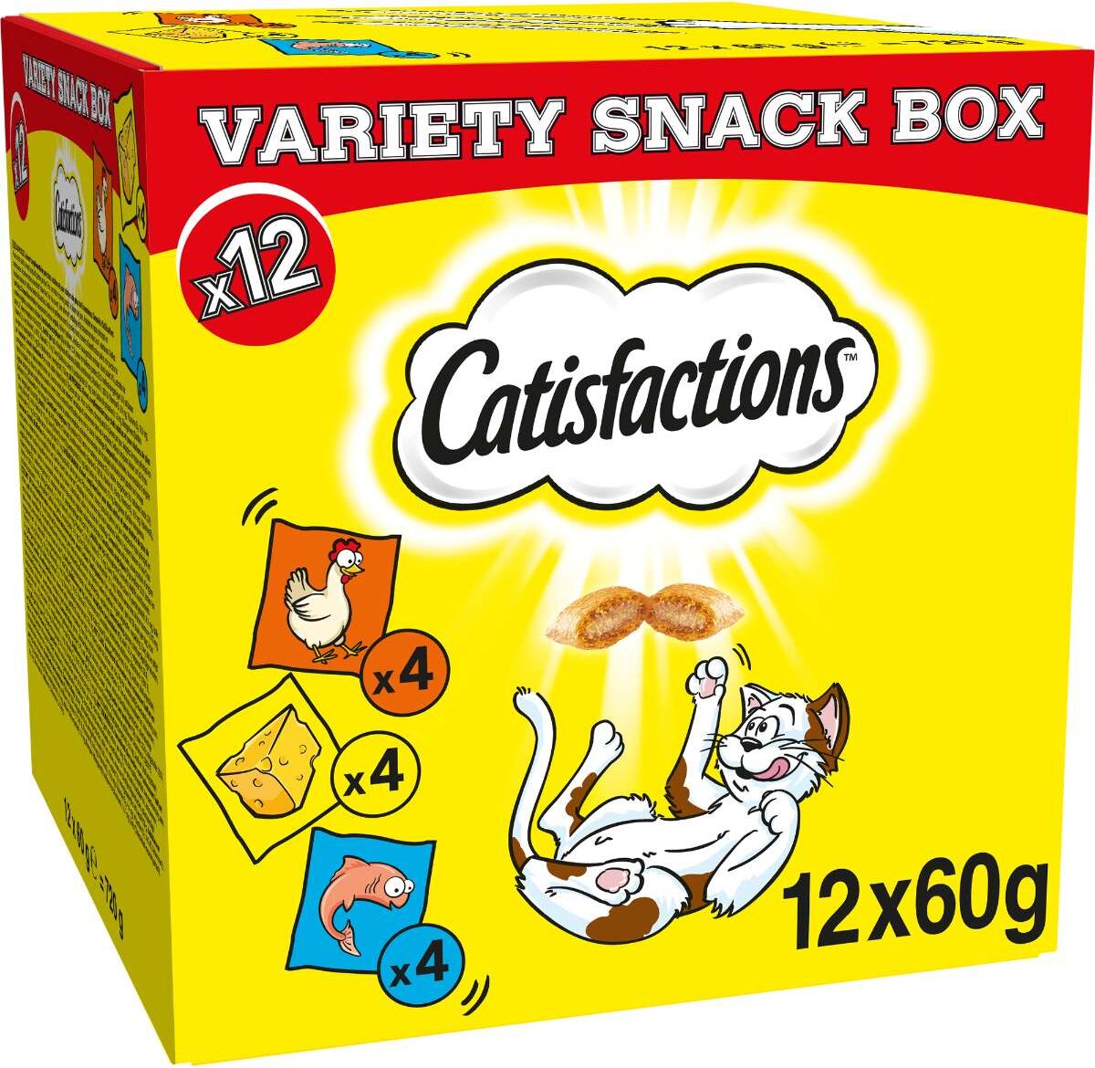 CATISFACTIONS Catisfaction Variety Snack Box Gusti Assortiti 12x60G