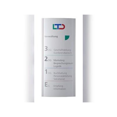 ORLANDO Wegweiser hoch, 100 x 44 cm, silber