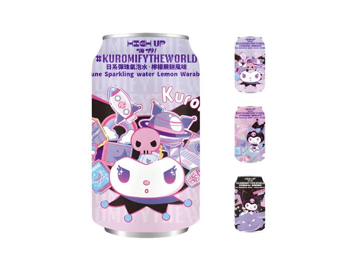 HIGH UP Ramune Kuromi Boisson sucrée au mochi de warabi au citron Sélection aléatoire 330 ml