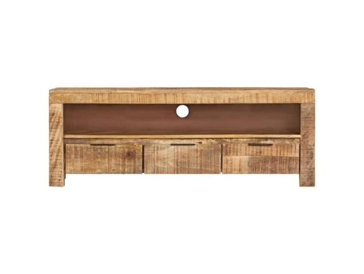 Armoire TV en bois de manguier brut - Meuble TV JILL - 110x30x40 cm