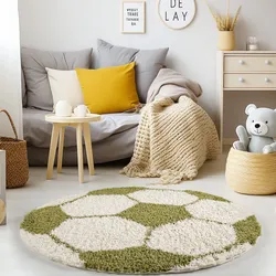 Kinderteppich MATREI, mit Fußball-Motiv, Grün, Ø 120 cm