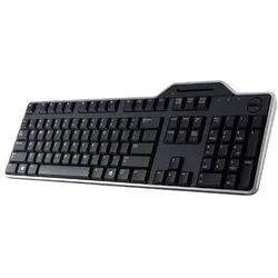 Dell KB813 USB Keyboard German, QWERTZ Black Chip card reader, Splashproof (DE, Kabelgebunden), Tastatur, Schwarz