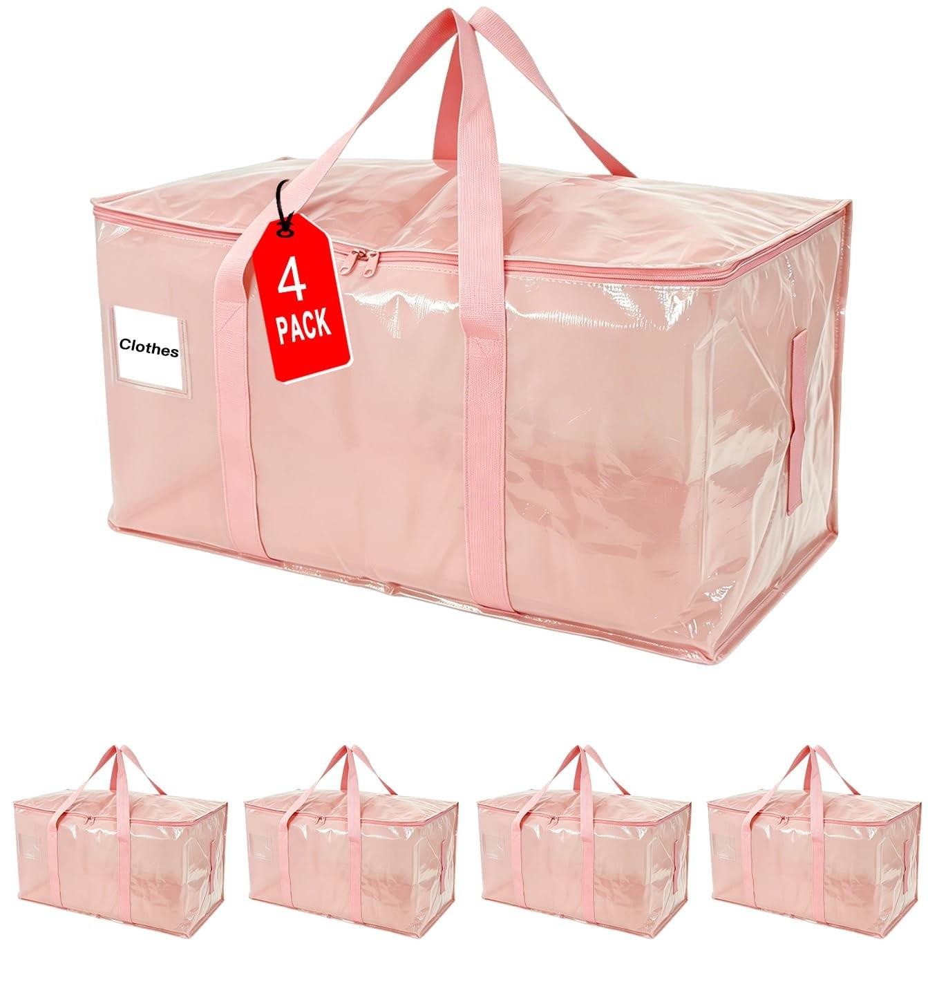 Solidchoice Set van 4 Opbergzakken 93L voor Kleding en Beddengoed