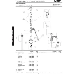 Ideal Standard JADO Perlator mit Schlüssel H960952NU