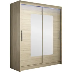 SCHWEBETÜRENSCHRANK Westa III, mit RGB LED Beleuchtung