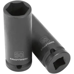 Kraftwerk, Steckschlüssel + Stecknuss, Tiefe Schlag-Stecknuss (30 mm)