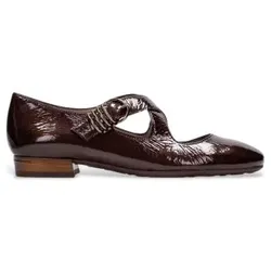 Hispanitas für Damen. HI265096 Oslo Lederschuhe braun (36), Wohnung, 1 bis 3 cm, Schnalle, Lässig