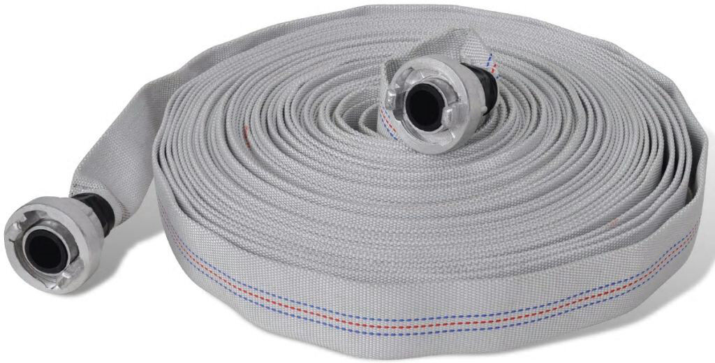 vidaXL Fire Hose Flat Hose with C-Storz Couplings Dark Grey 30m
