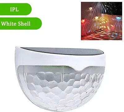 Multicon Wholesale Hub LED Solar Lights Outdoor, Pack Waterproof Solar Fence Lamp, Garden Energy Wall Lamps white Shell colorful