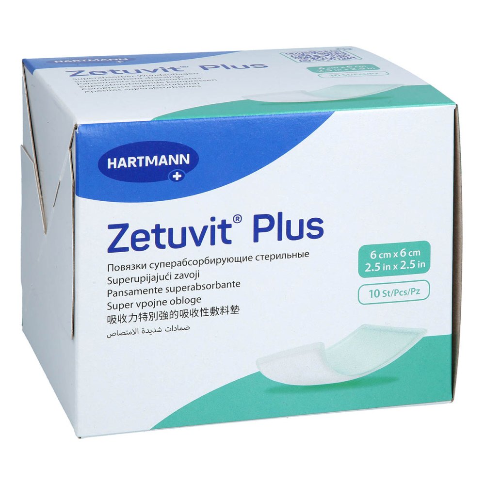 PAUL HARTMANN AG Zetuvit Plus Extrastarke Saugkompr.steril 6x6 Cm 18824960