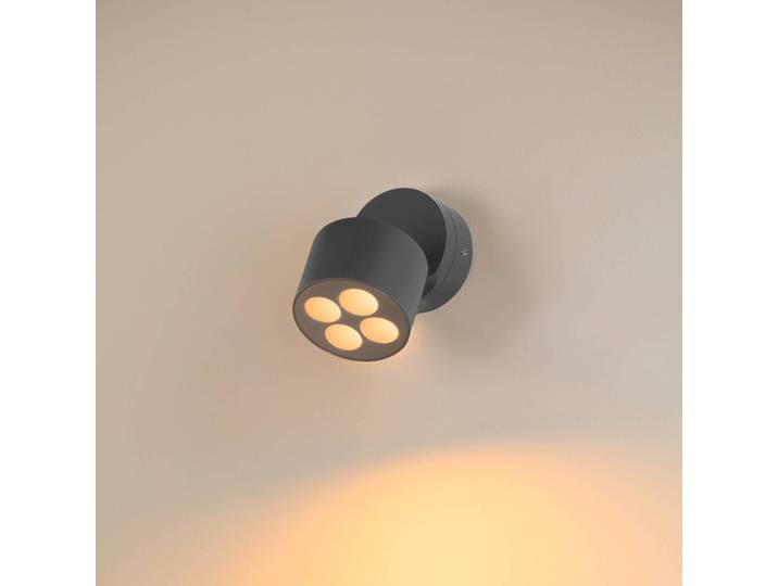 SLV LED Außenwandleuchte R-Cube, dimmbar, schwarz, Aluminium, Modern