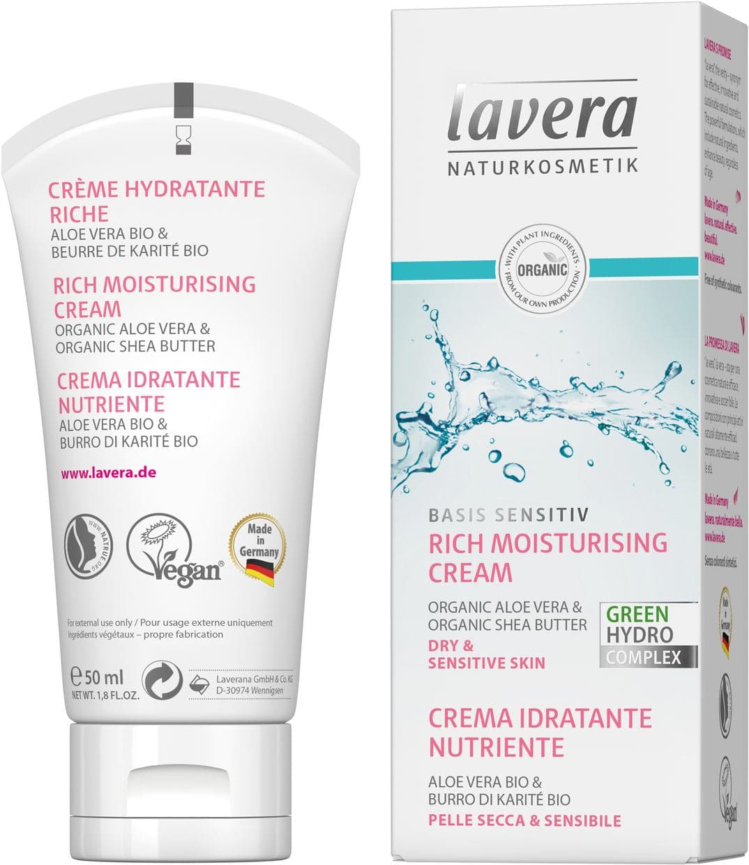 Lavera Basis Sensitiv Rich Moisturizing Cream 50 ml