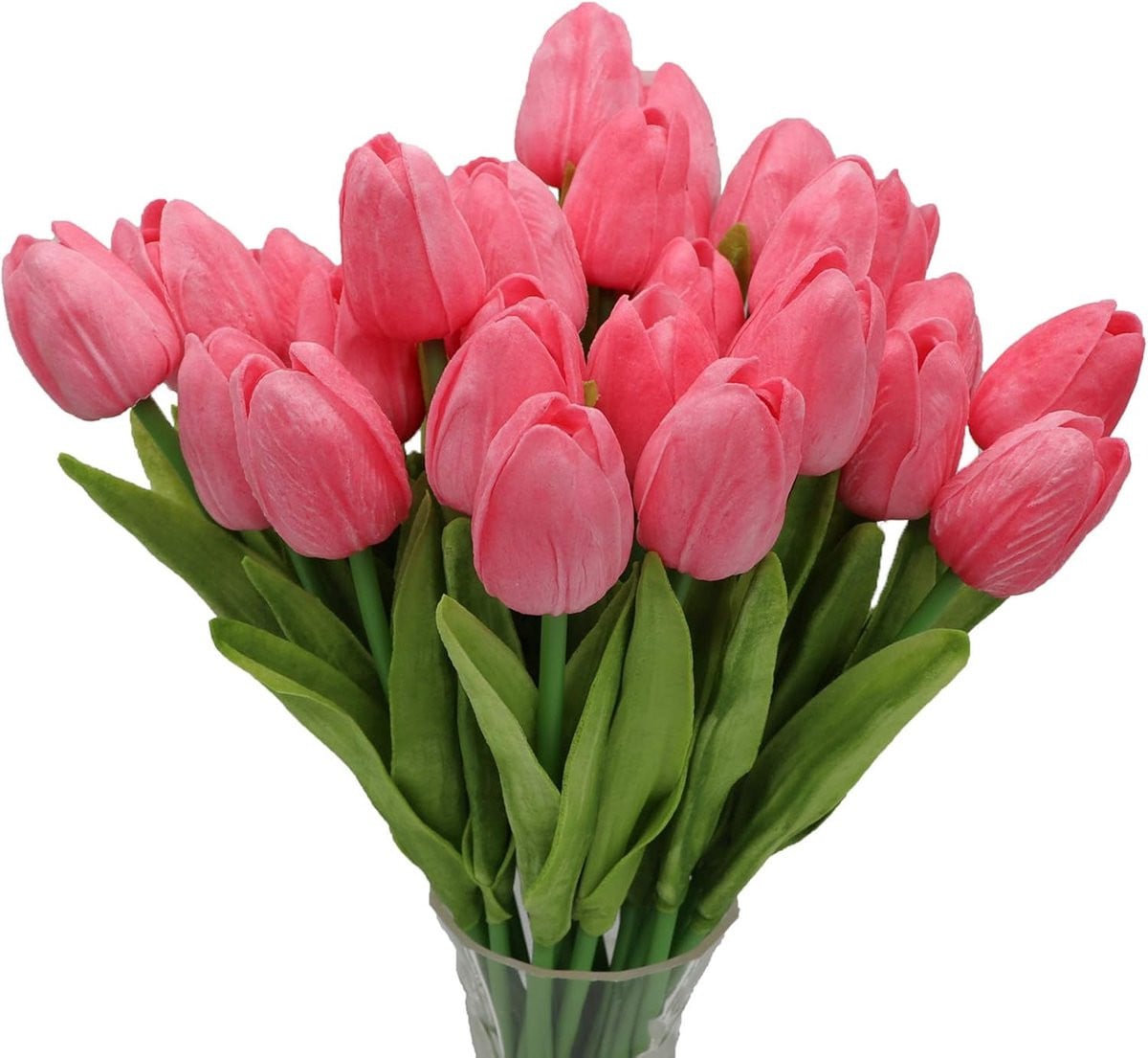 Real Touch Kunst Tulpen - Roze Decoratieve Nep Bloemen - 35 cm Hoog