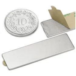 2x Supermagnete, Magnet, Quadermagnet selbstklebend (Folie) (20x)