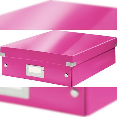 LEITZ Organisationsbox Click & Store mittel pink Packung mit 6 Stück