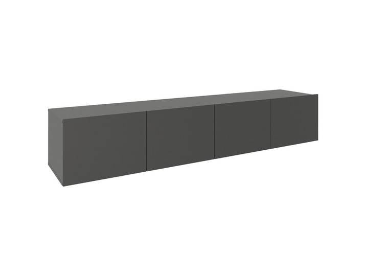 Hom`in Lowboard, Anthrazit, 200x36.7x42 cm, hängend, Wohnzimmer, Wohnwände, Lowboards, Lowboards hängend