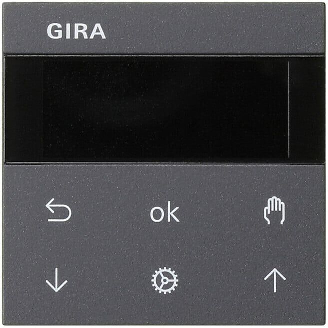 Gira Commande supérieure anthracite pour jalousie + horloge programmateur 536628 (536628)