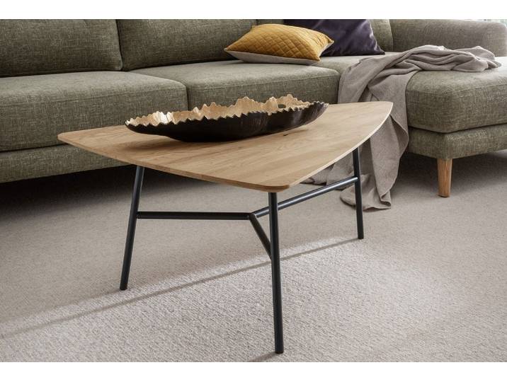 Couchtisch 110x75cm 'Lissabon' Wildeiche Stahl schwarz