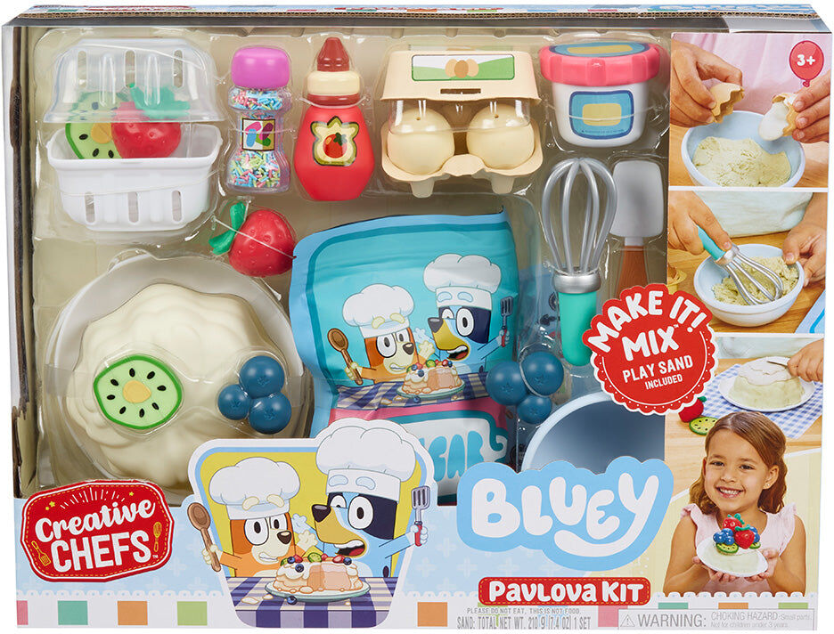 Little Tikes Creative Chefs Bluey Pavlova Cake Kit for Kids - Includes 15 Play Food Accessories - Imaginative Role Play Toy
