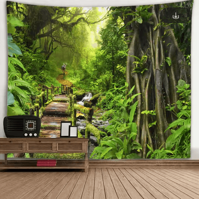 Inspire Picks 3D Window Scenery Tapestry Nature Wall Mural Background Decor 18 100x75cm