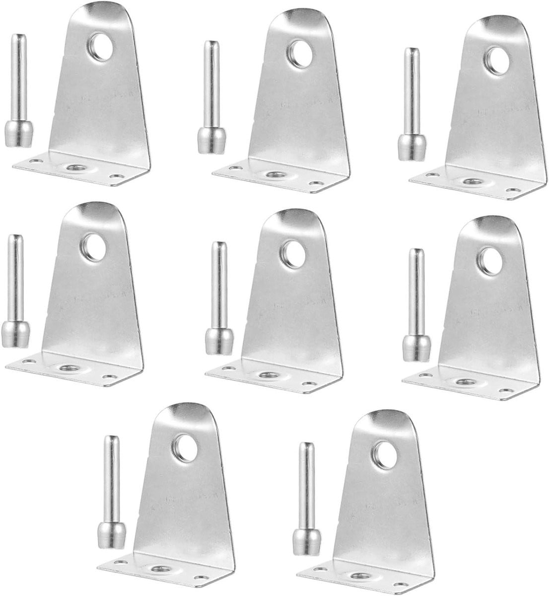 8 sets Blind Bevestigingsbrackets voor Rolgordijnen in Zilver Roestvrij Staal