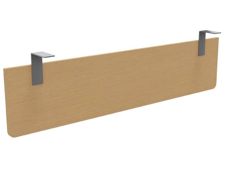 Voile de fond E-Link / Biospace pour bureau L.160 cm - Hêtre - Fixations Aluminium