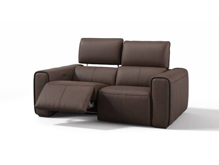 Leder Relaxsofa MAROLA 2-Sitzer Ledercouch Ledersofa Designsofa