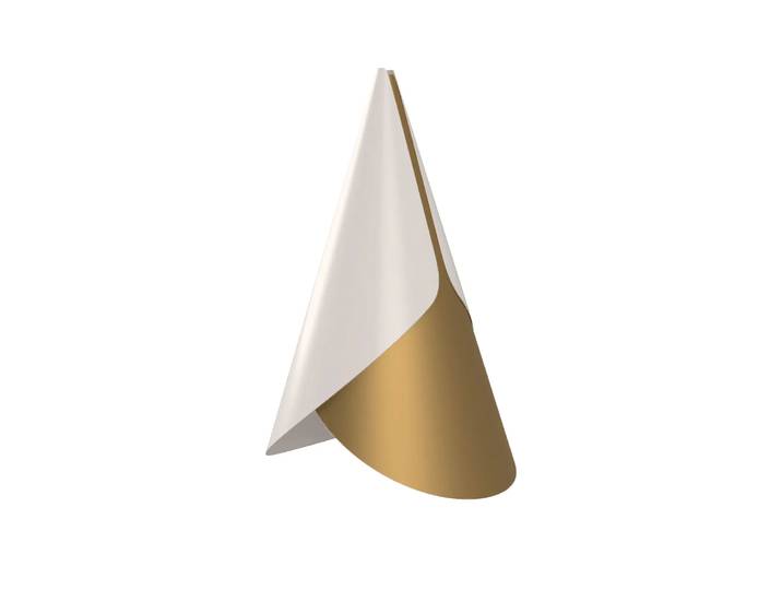 Umage Cornet lampenkap wit, messing