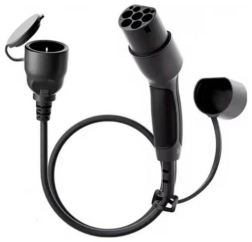 Akyga AK-SC-E28 Ladekabel-Adapter [1x Typ 2 (IEC 62196-2) Stecker - 1x Schutzkontakt-Steckdose] 60cm