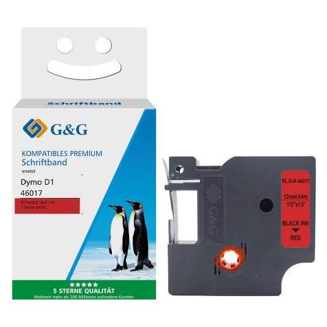 G&G Seiden Schriftband kompatibel mit Dymo D1/46017 (18802)