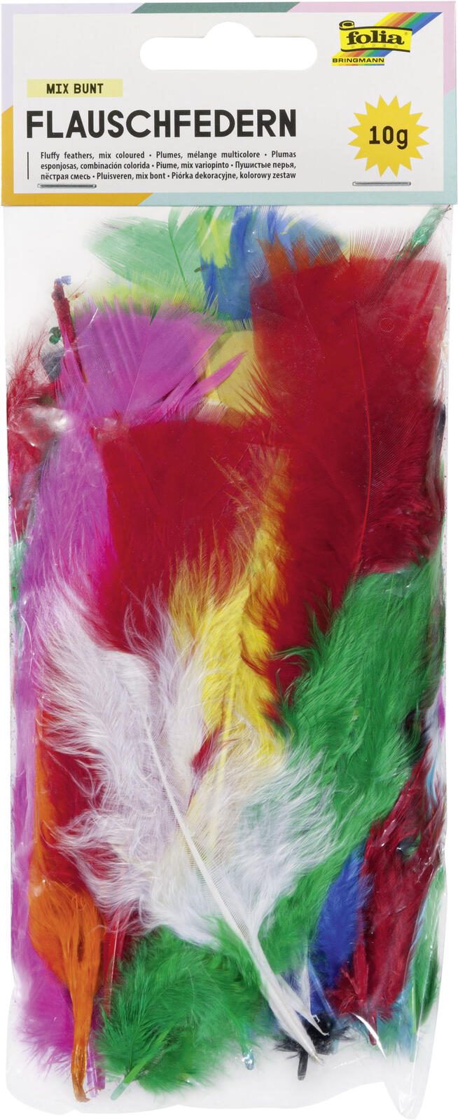 folia Federn mehrfarbig 53019