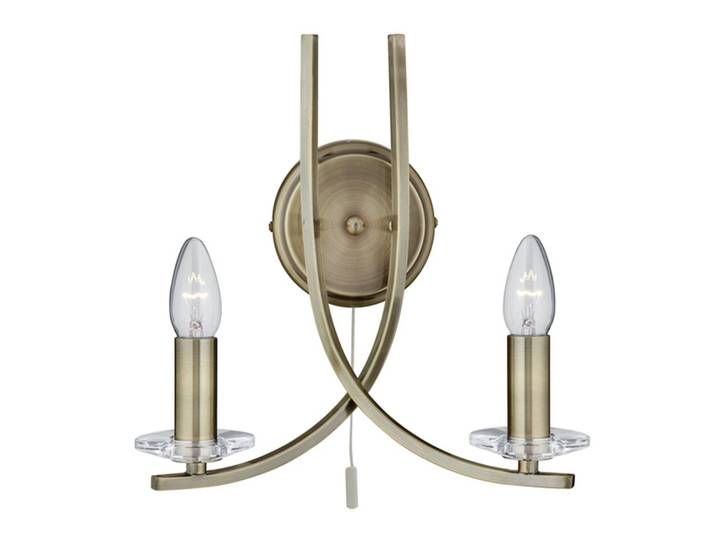 Searchlight Wandlampe Ascona, messing / gold, für Wohn- / Esszimmer, Messing, Wandleuchte, Wandlampe Innen
