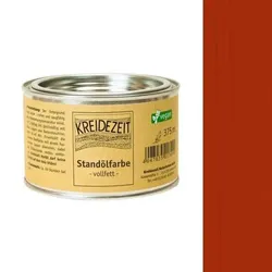 Kreidezeit Standölfarbe vollfett englischrot - 0,375 l Dose