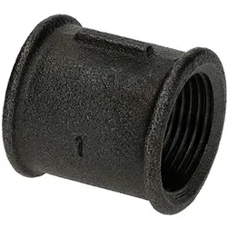 Temperguss Fitting schwarz Muffe ger. (i/i) 1"