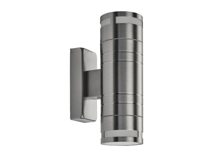 Aussenwandleuchte Metro, Edelstahlfarben, Metall, Kunststoff, Glas, 18x6x11 cm, Europäischer Sicherheitsstandard, Lampen & Leuchten, Außenbeleuchtung, Außenleuchten