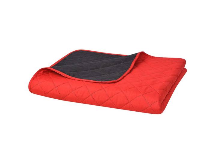 VIDAXL DOPLE -SANDEL -STECKT -BETSPREAD ROT UND Schwarz 220x240 cm
