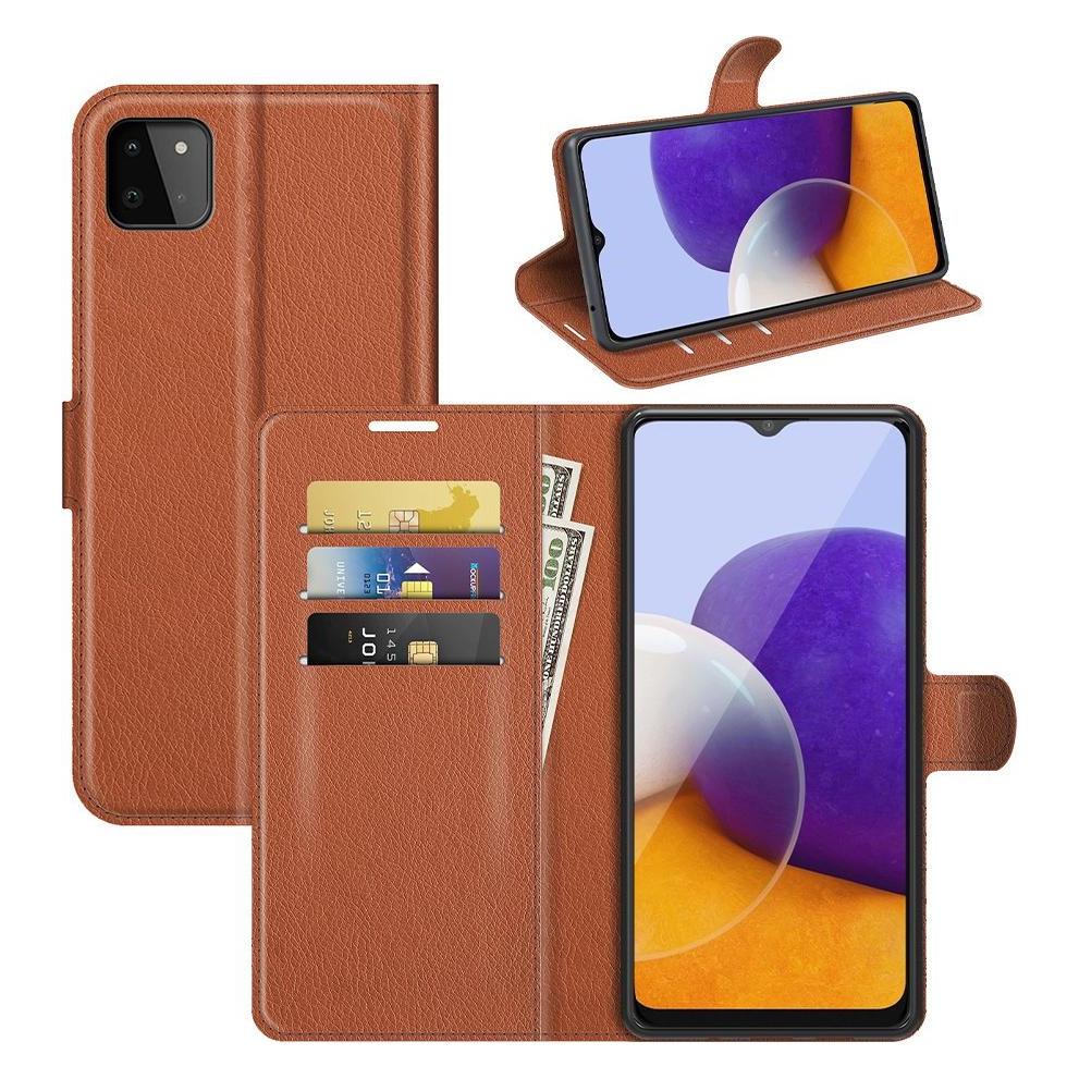 Cover-Discount Galaxy A22 5G - Leder Etui Hülle braun (Samsung Galaxy A22 5G) (101238464I)