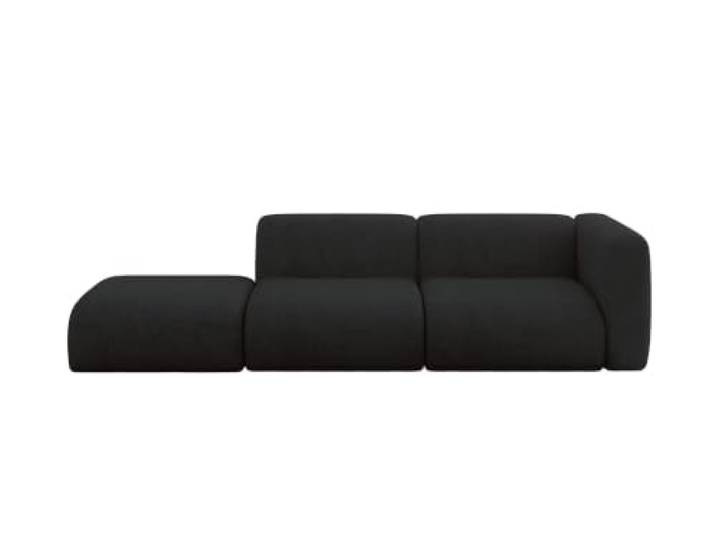 ALTDECOR Sofa Couchsofa MIRA-S3 296x89x70 - Schwarz Corner Sofa Bett Eckcouch Couch Wohnlandschaft Cauchsofa