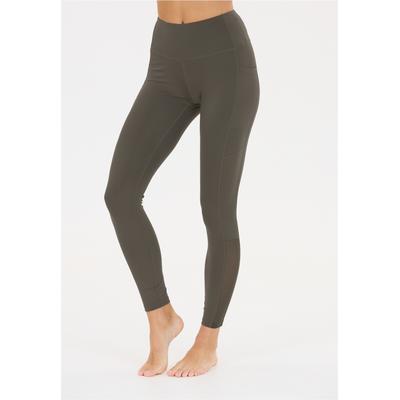 Trainingstights ATHLECIA "Elli", Damen, Gr. 42, EURO-Größen, braun, 80% Polyester, 20% Elasthan, unifarben, Hosen, mit flachen Nähten und Quick Dry-Technologie