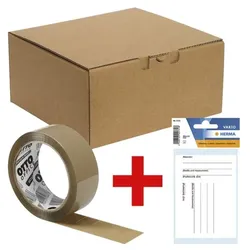 OTTO Office Ordner-Versandkartons 32,3/29,0/15,0 cm - 10 Stück inkl. Packband »Standard« ink braun, 32.3x15x29 cm