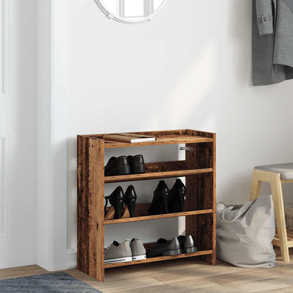 Lily Manor Shoe Rack Old Wood 12