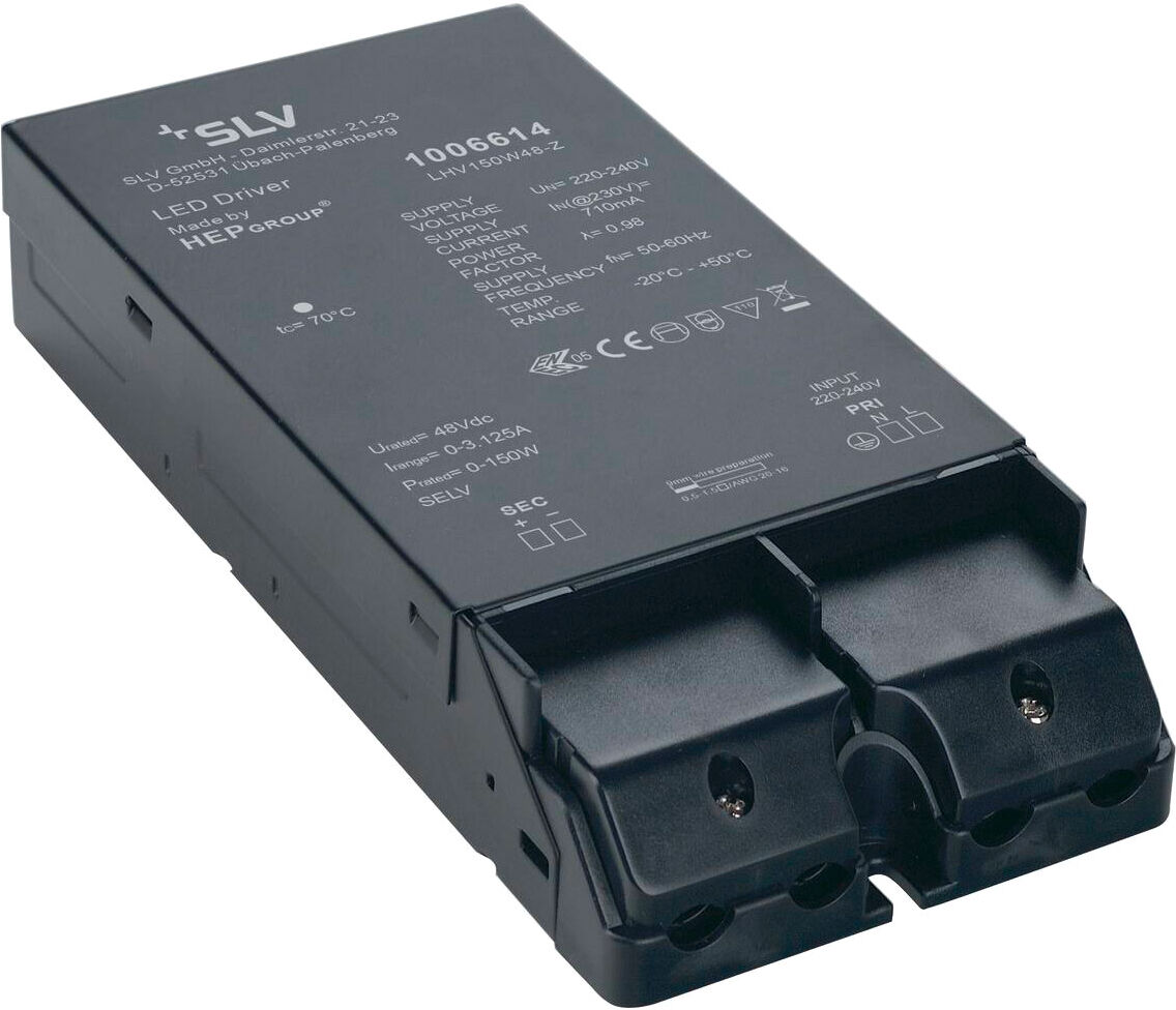 Slv Led Netzteil, 48v 150w Schwarz - 3 Phasen Stromschienen 48v