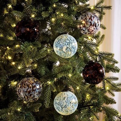 Mixed Tortoise Glass Ornaments - Set of 6 - Ballard Designs