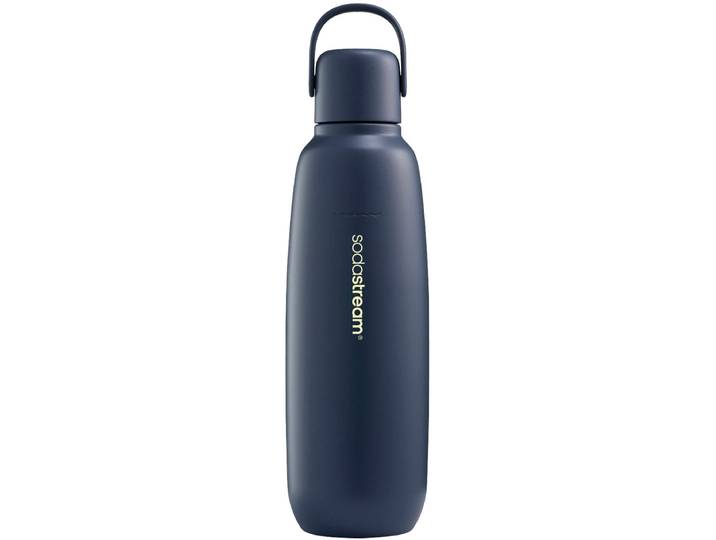 Thermoflasche SODASTREAM Metallflasche Fizz&go COOL DWS, 0,9 l, Trinkflasche , storm, H:28cm, Edelstahl, Kunststoff, Trinkflaschen, Thermoflasche, kompatibel mit SodaStream DUO, E-DUO, TERRA, ART & ENSO Wassersprudler